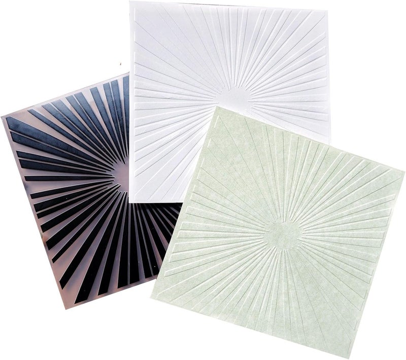 Arbuya Rays of Light Embossing Folders for Card Making Sunshine Rays Embossing Folder for Gift Tag Paper Crafting Home Decoration - Image 5